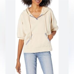Kendall + Kylie Women's Cream Hoodie, Sz L